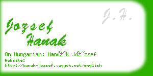 jozsef hanak business card